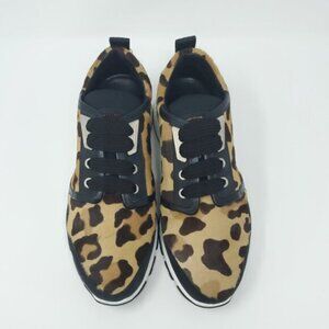 DSQUARED2 Spotted Leopard Print Leather Sneakers EU 38